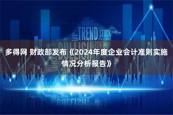 多得网 财政部发布《2024年度企业会计准则实施情况分析报告》